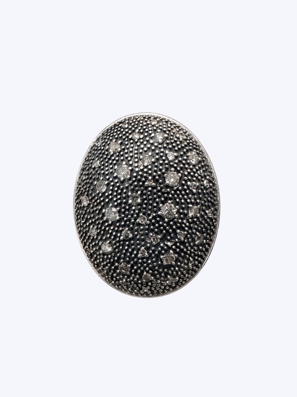 David Yurman “Midnight Melange” Collection Diamond Pave Oval Cocktail Ring - 6.5